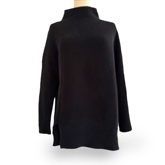 French Connection Mozart Mock Neck Black Sweater EUC Wm Sz Small - Picture 5 of 10